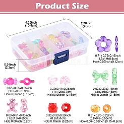 129 шт. Прозрачные акриловые бусины&nbsp;MACR-YW0003-11