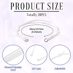 20шт регулируемый корейский вощеный полиэстеровый шнур для изготовления браслета&nbsp;BJEW-TAC0051-01