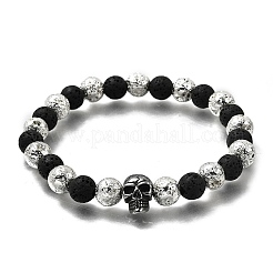 Браслеты из натуральной лавы&nbsp;BJEW-JB12332-01