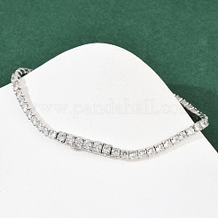 925 теннисный браслет из стерлингового серебра с микропаве из кубических цирконий для женщин&nbsp;BJEW-C117-01B-P02