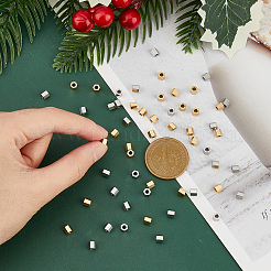 60 шт. 2-х цветные разделительные бусины из нержавеющей стали 304&nbsp;STAS-DC0015-06