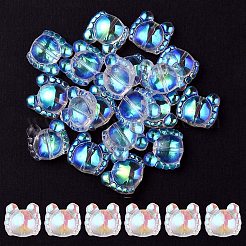 Прозрачный Electroplate стеклянные бусины&nbsp;GLAA-YW0003-08