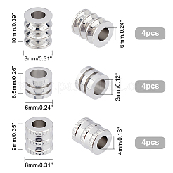 12 шт. 3 вида бусин из хирургической нержавеющей стали 316&nbsp;STAS-DC0003-39