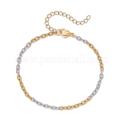 2шт. Браслеты-цепочки из нержавеющей стали 304 для женщин&nbsp;BJEW-JB11725