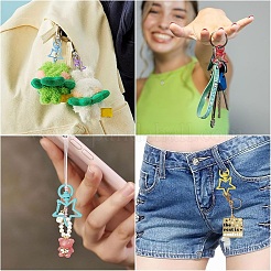 30 шт. окрашенные распылением экологически чистые карабины из сплава с поворотными крючками&nbsp;FIND-YW0008-98