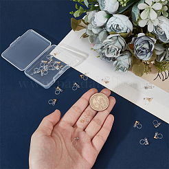 24 шт. 2-цветная смола с фурнитурой для сережек-клипс FIND-PH0026-55