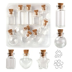 10 шт. Круглая стеклянная бутылка&nbsp;CON-FS0001-01