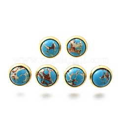 Латунные полукруглые серьги-гвоздики&nbsp;EJEW-Z124-01G