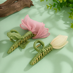 2 шт. 2 стиля заколки-когти из цинкового сплава и полиэстера&nbsp;PHAR-GO0001-06