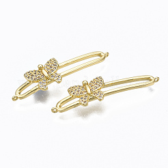 Латунные соединители с прозрачным кубическим цирконием&nbsp;ZIRC-N039-120-NF