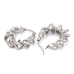 Серьги-кольца из нержавеющей стали 304 EJEW-K259-08P