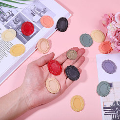 18 шт. оправы для кабошонов из двухцветной смолы&nbsp;CRES-CA0001-29