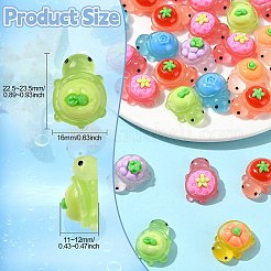 70 шт. двухцветные светящиеся непрозрачные смоляные кабошоны&nbsp;RESI-CJ0004-87