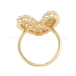 Кольца на палец с прозрачным кубическим цирконием&nbsp;RJEW-U002-10G