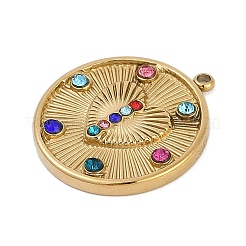 Подвески из нержавеющей стали 304 со стразами&nbsp;STAS-I325-037G-01