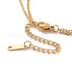 Ожерелье из нержавеющей стали 304 с ажурным крестом&nbsp;LS-NJEW-E088-01G