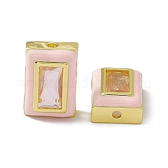 Стойка покрытие латунные прямоугольные бусины&nbsp;KK-C007-14G-04