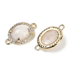 Натуральный лунный камень ограненные овальные звенья&nbsp;G-B126-05G-06