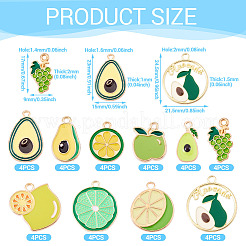 40шт 10 стиля подвески из сплава с эмалью&nbsp;ENAM-TA0003-06