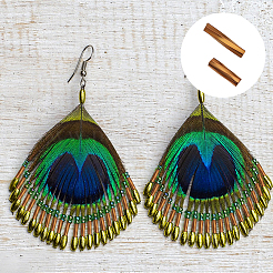 2000 шт. 4 вида стеклянных витых бусин&nbsp;SEED-GO0001-09B