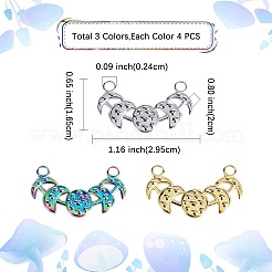 12 шт. 3-цветное ионное покрытие (IP) из нержавеющей стали 304 подвески&nbsp;STAS-SZ0002-91