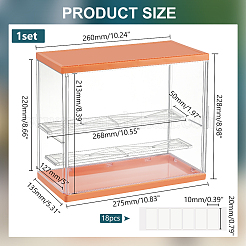 Коробки для демонстрации собранных прямоугольных акриловых фигурок&nbsp;ODIS-WH0017-096A