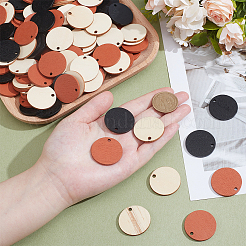 240 шт. подвески из натурального дерева тополя 3 цветов&nbsp;WOOD-PH0003-69