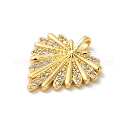 Подвески из латуни с покрытием из прозрачного кубического циркония&nbsp;X-KK-Z056-13G