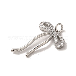 Латунные микропаве прозрачные подвески с фианитом&nbsp;KK-R155-01P