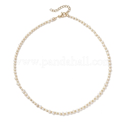 Женские ожерелья из натурального жемчуга рондель с бисерными стеклянными бусинами&nbsp;NJEW-JN05776