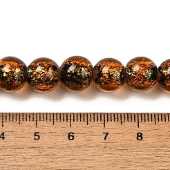 Нити стеклянных бусин из дихроичной фольги ручной работы&nbsp;DICH-U001-05D