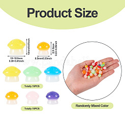 30 шт. 2 стиля светящегося смоляного грибного украшения&nbsp;RESI-TA0004-02C