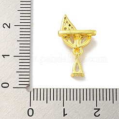 Латунные прозрачные кубические распорки в форме бабочки&nbsp;KK-L075-010G