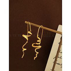 Спиральные латунные серьги-подвески&nbsp;FS-WG9867F-01