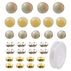 Натуральный цветок амазонитовые бусины браслет diy набор для изготовления DIY-FS0002-06