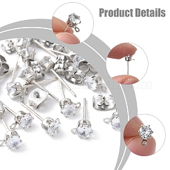 16 шт. латунные серьги-гвоздики&nbsp;KK-FS0001-56P