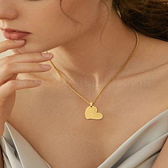 2 шт. подвески-кресты в форме сердца из нержавеющей стали 304 с молитвой Господней&nbsp;STAS-LP0002-81