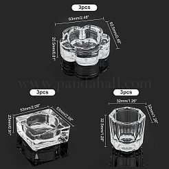 9 шт. 3-х видовая стеклянная миска/чашка с крышкой хрустальное блюдо&nbsp;MRMJ-FH0001-15
