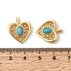 Синтетические бирюзовые подвески&nbsp;KK-Z149-11G-01