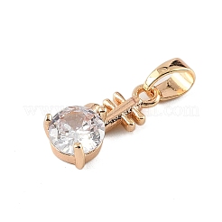 Латунные микро проложить кубического циркония подвески&nbsp;KK-E795-10KCG-01