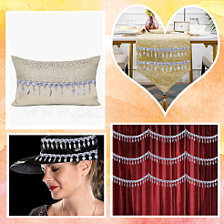 Отделка блестками из полиэстера&nbsp;OCOR-WH0085-03C