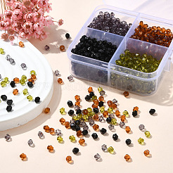 1200шт 4 цвета прозрачные акриловые бусины&nbsp;TACR-YW0002-41C