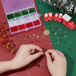 1920 шт. 4 стиля рождественских стеклянных бусин&nbsp;EGLA-PH0001-94