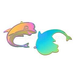 Ионное покрытие (ip) нержавеющая сталь 304 травленые металлические украшения подвески&nbsp;STAS-G328-05D-RC