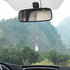 Стеклянный кулон-капля&nbsp;HJEW-AB00620