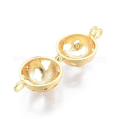 Подвески-медальоны с полым диффузором из латуни KK-C006-27G