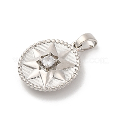 Латунные микро проложить кубического циркония подвески&nbsp;KK-U033-05P