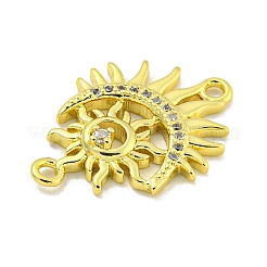 Покрытие стойки латунь микропаве кубический цирконий луна с солнечными звеньями&nbsp;KK-B091-43G