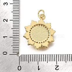 Подвески в форме ракушек из латуни с микропаве и кубическим цирконием&nbsp;KK-D328-12G