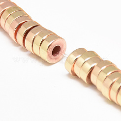 Гальванизировать немагнитных синтетический гематит бисер пряди&nbsp;G-Q465-37KC